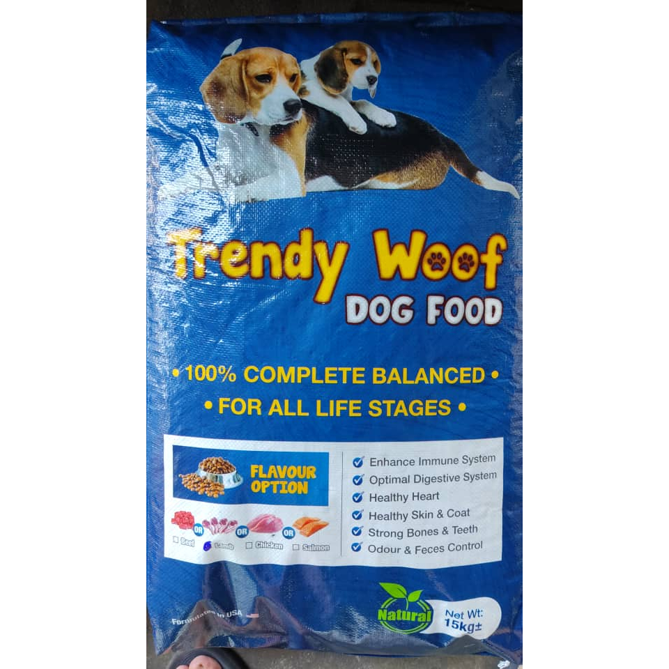 TRENDY WOOF DOG FOOD 15KG / TRENDY WOOF DOG FOOD COMBO SET-