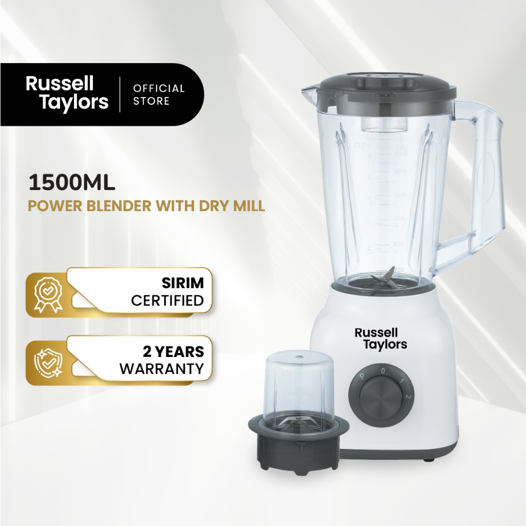 Russell Taylors Power Blender with Dry Mill (1.5L) TB2