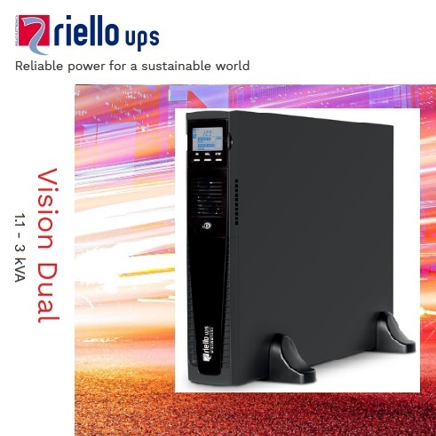 Hot swap battery * RIELLO Vision Dual UPS ITALY Technology VSD-1500 UPS Backup Battery 1500Va 1.35Kw ~ Build in AVS