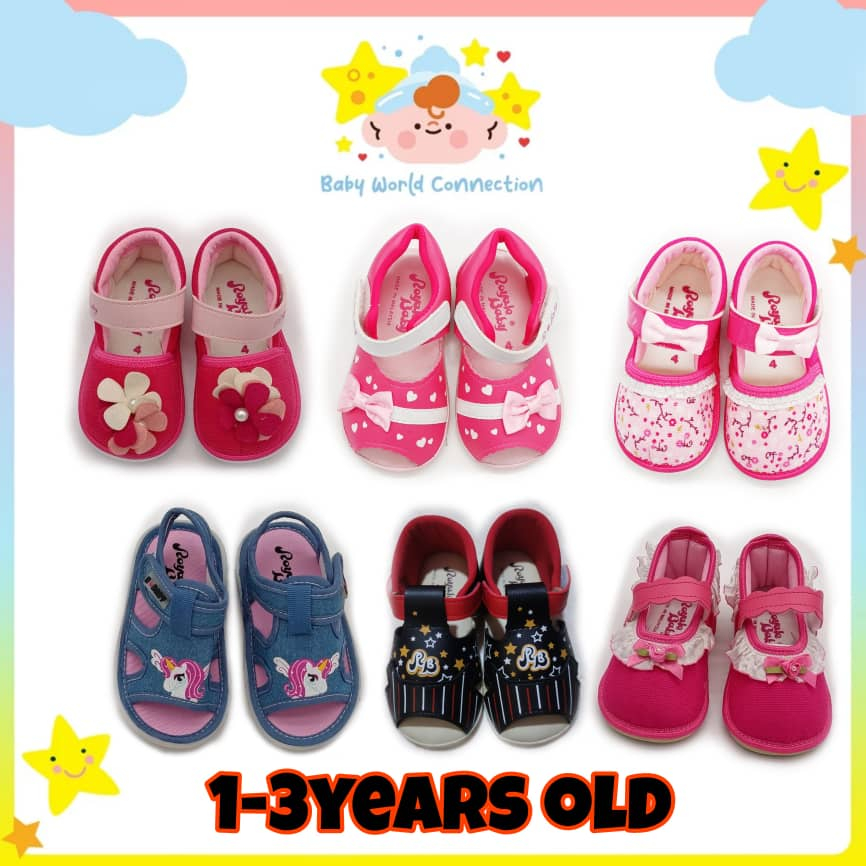 Royale Baby Toddler Girl Walking Shoe & Toddler Walking Boy Shoes Kasut Bayi Slippers