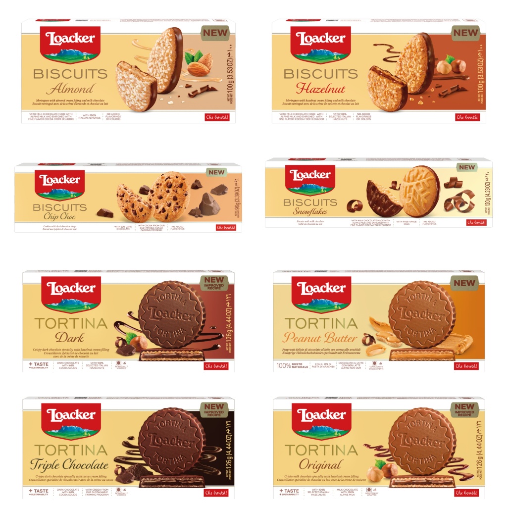 Loacker Biscuits / Tortina from Italy [ Dark / Triple / Peanut / Original / Almonds / Hazelnut ]