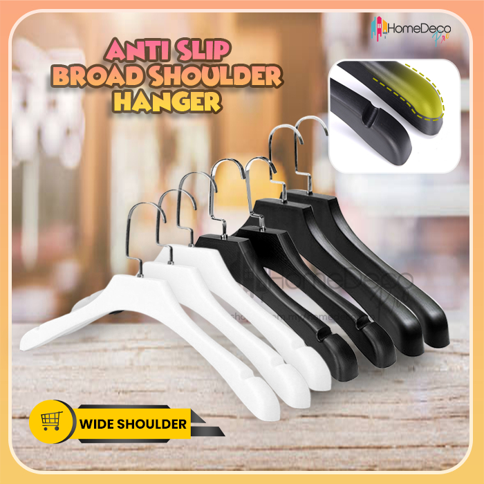 Extra Wide Suit Hangers Notched Shoulders & 360° Swivel Hooks Super Space Saver Plastic Hanger