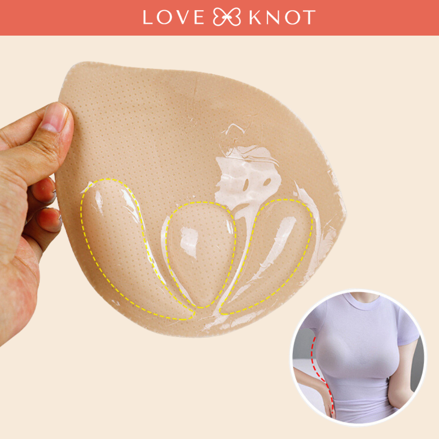 Love Knot M-XL Stick-on Adhesive Nubra Bra Pad Inserts Push Up (3cm)