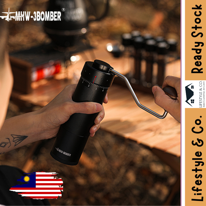 MHW-3BOMBER R3 Manual Coffee Grinder with Stainless Steel Conical Burr External Adjustable Setting for Espresso