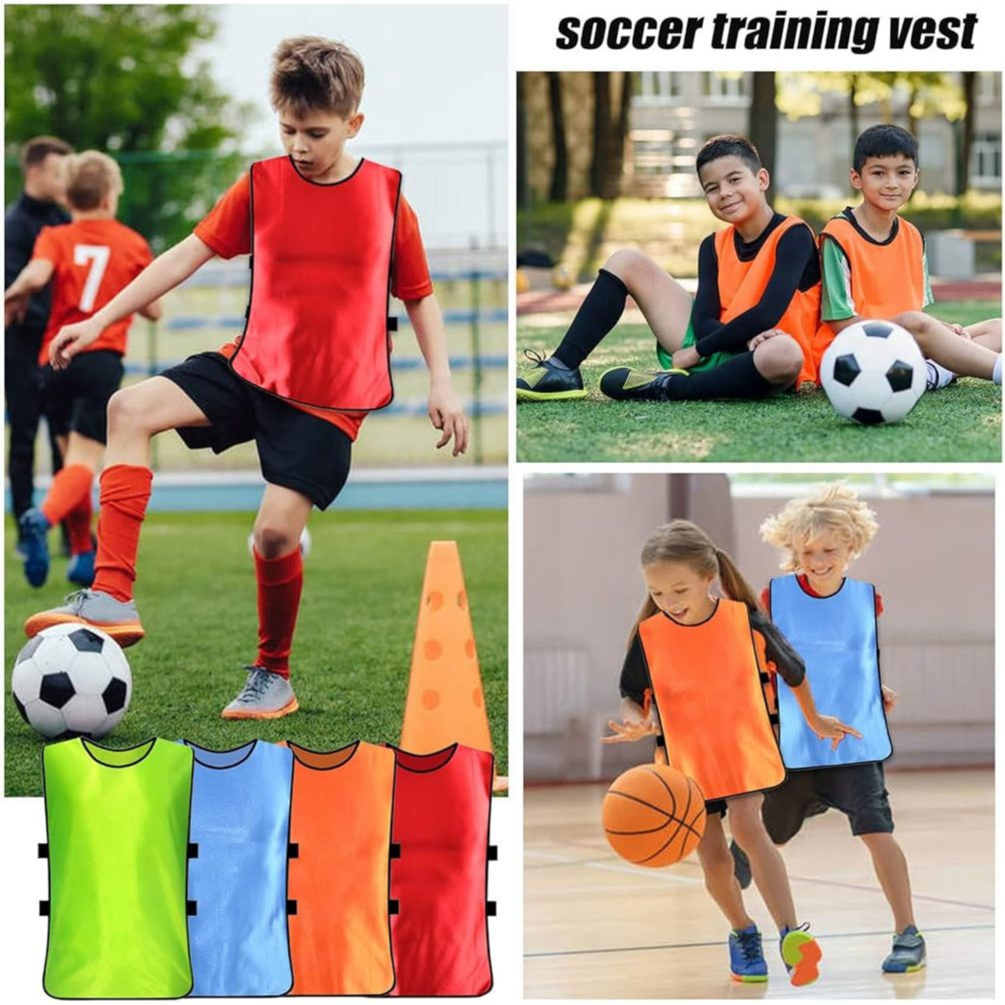 Kid Team Sports Football Vest Training Soccer Basketball Game Tournament Competition Group Shirt Jersey Bib