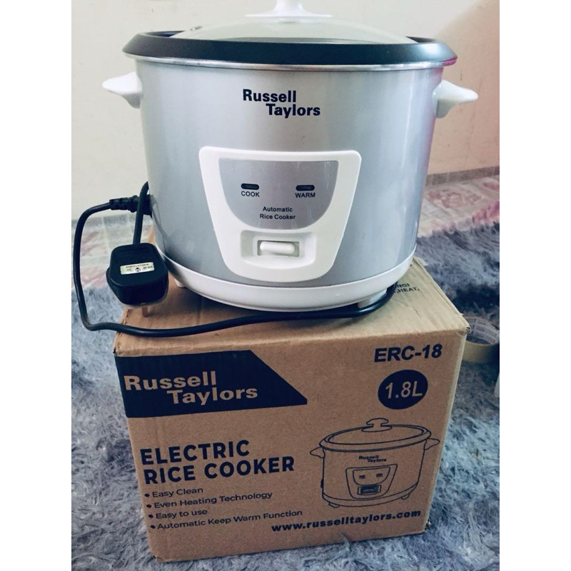 Russell Taylors Conventional Rice Cooker Steam Rack Included (1.8L) ERC-18 PERIUK NASI