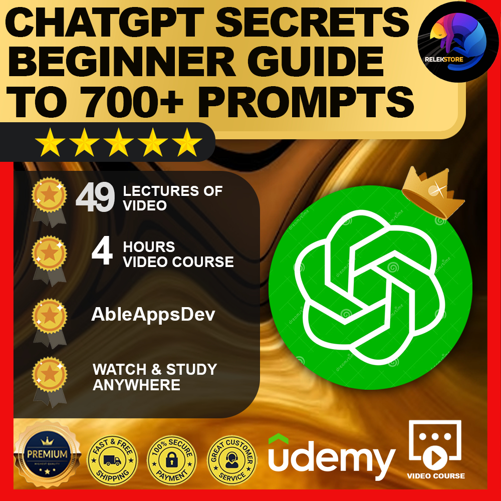 [Video Course] ChatGPT Secrets: Beginner to ChatGPT Ninja w/ 700+ Prompts