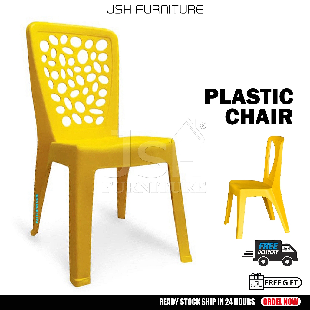 JSH Plastic Chairs / Chair / Stacking Plastic Chairs / Kerusi Duduk / Kerusi Plastik ( 5 units )