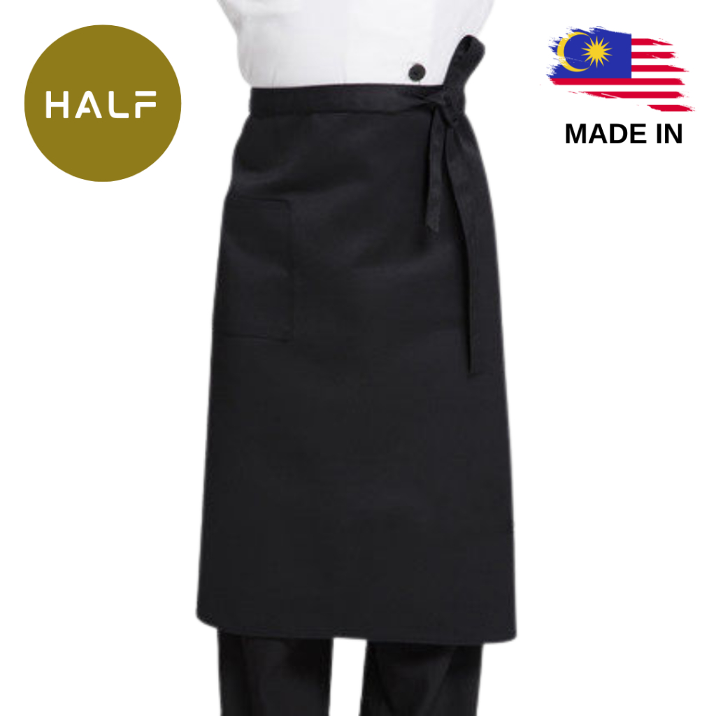 READY STOCK// HALF Apron Separuh Kitchen Chef Uniform// LOCAL SELLER