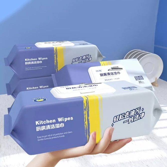 12pcs/80pcs Kitchen Cleaning Wipes Strong Kitchen Wipes Degreasing Lap Tisu Basah Pembersih Dapur Rugi Jual 厨房湿巾亏本卖
