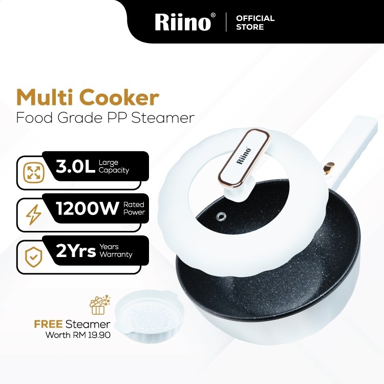 Riino Large Size Electric Multi Cooker Non Stick Coating 3.0L / 4.0L FREE Steam Rack - RO-MC