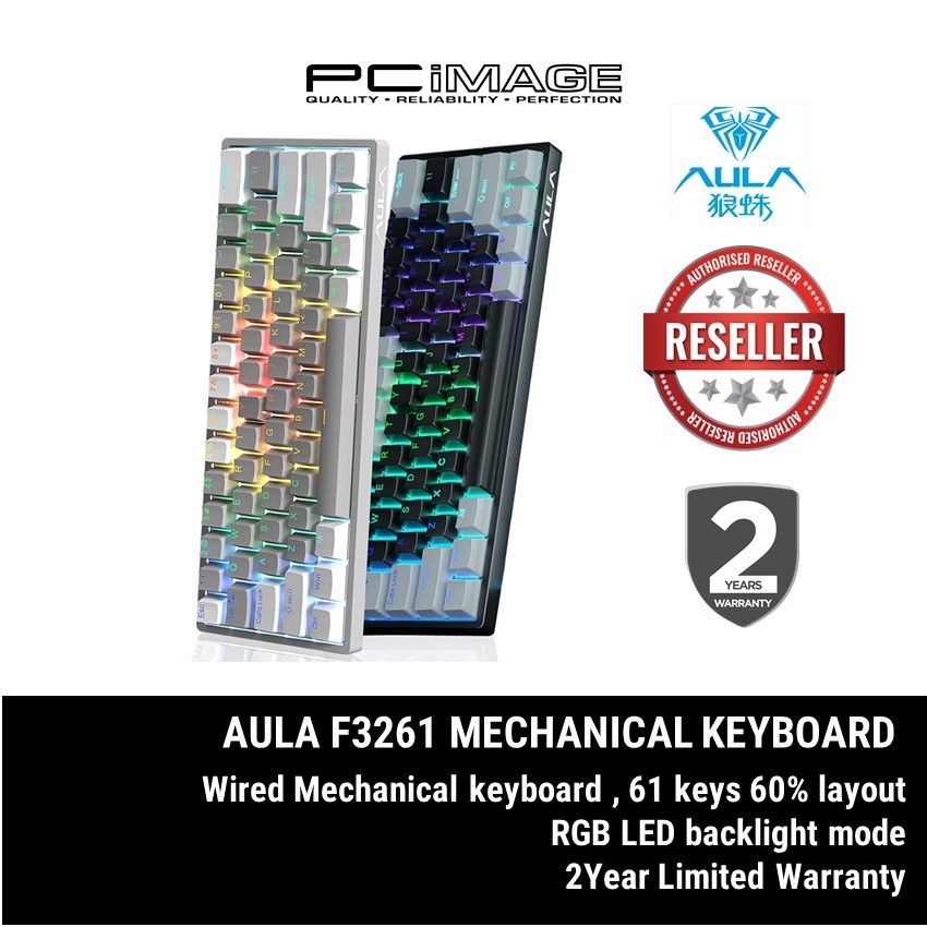 AULA F3261 HOT SWAPPABLE MECHANICAL BLUE SWITCH \ RED SWITCH GAMING KEYBOARD