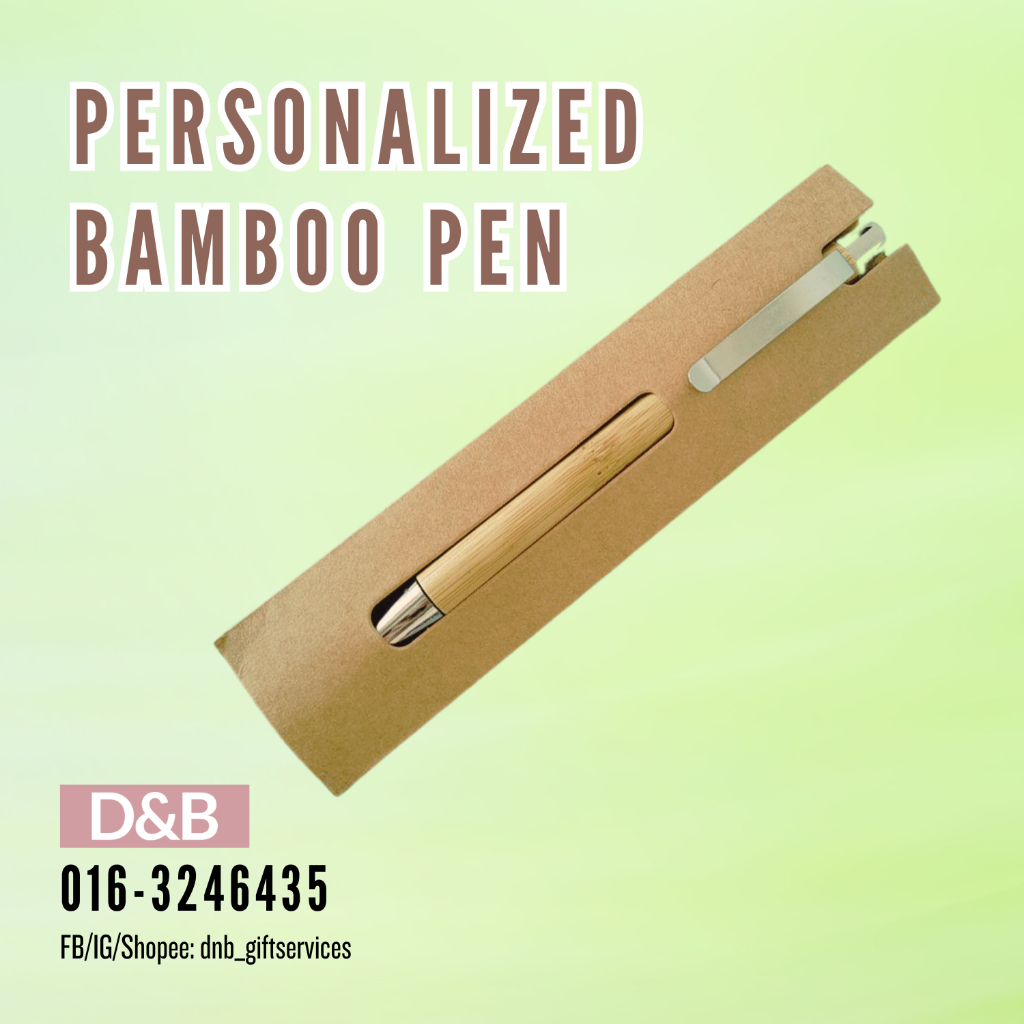 [BAMBOO PEN] office School Supplies Sustainable Retractable Ballpoint Pen/CHRISTIAN GIFT souvenir