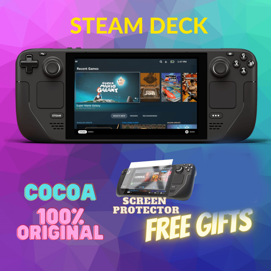 【Ready Stock】Steam Deck Handheld Gaming Console 64/256/512GB Original Steam Deck Handheld Consoles