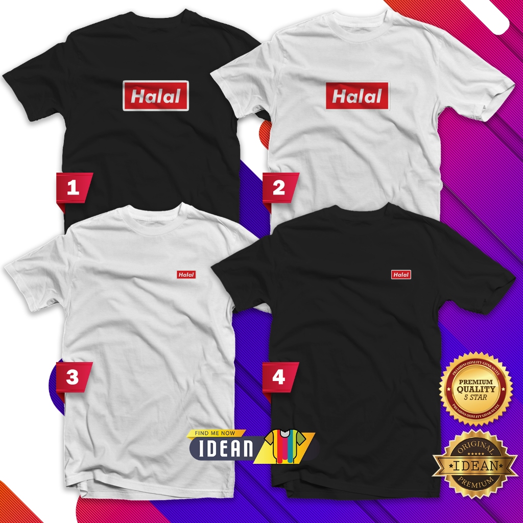 HALAL Islamic T-Shirt Premium Men Women Cotton Baju t shirt Clothing Streetwear Tee Clothes Sleeve Tops Kaos