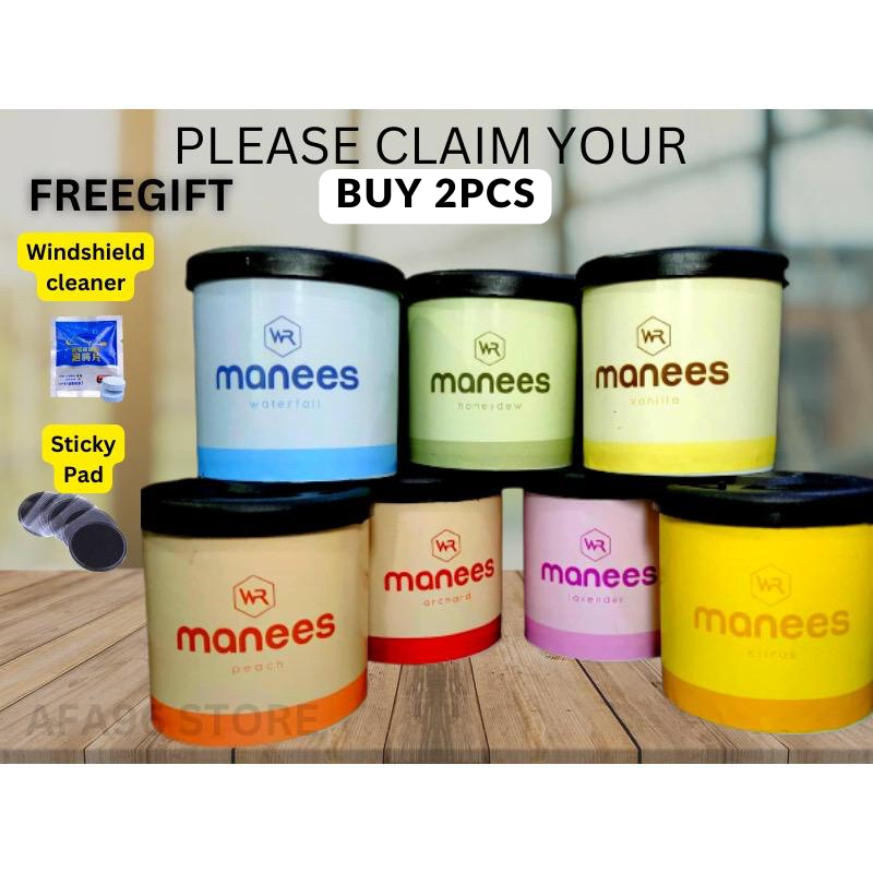 Original HQ Manees Car Perfume Fibre Air Freshener Air Wick Pewangi Kereta Fiber Tahan Lama