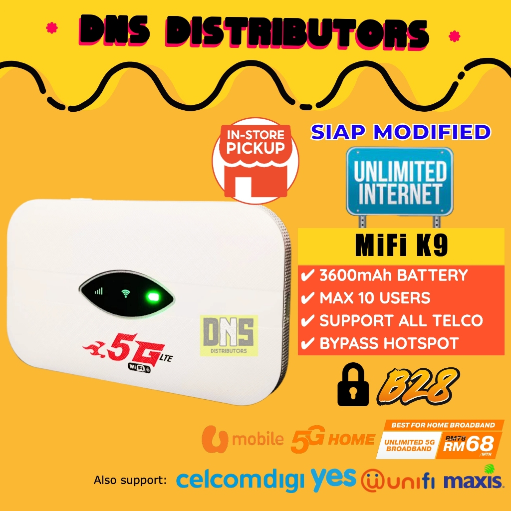 Modified Unlimited 4G LTE Pocket WiFi D3200 NEW K9 Router Portable WiFi Modem MiFi Unlimited Hotspot LIKE HUAWEI E5573