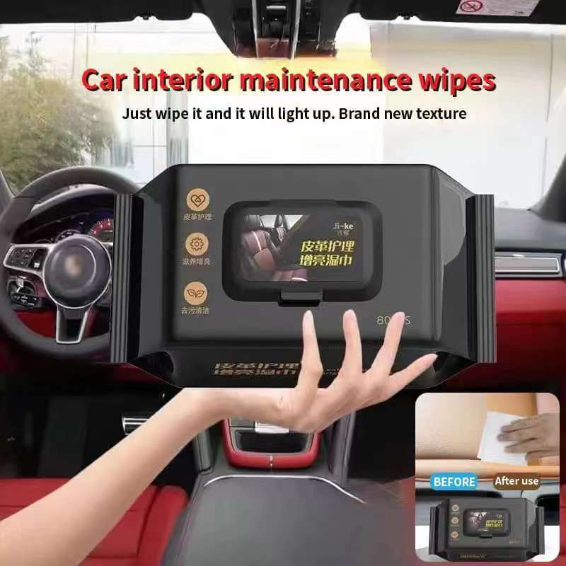 Leather Care Wipes 80Pcs Leather Cleaning Wipes Wet Tissue Maintenance Wipes Car Seats Sofa Wallet Bags Shoes