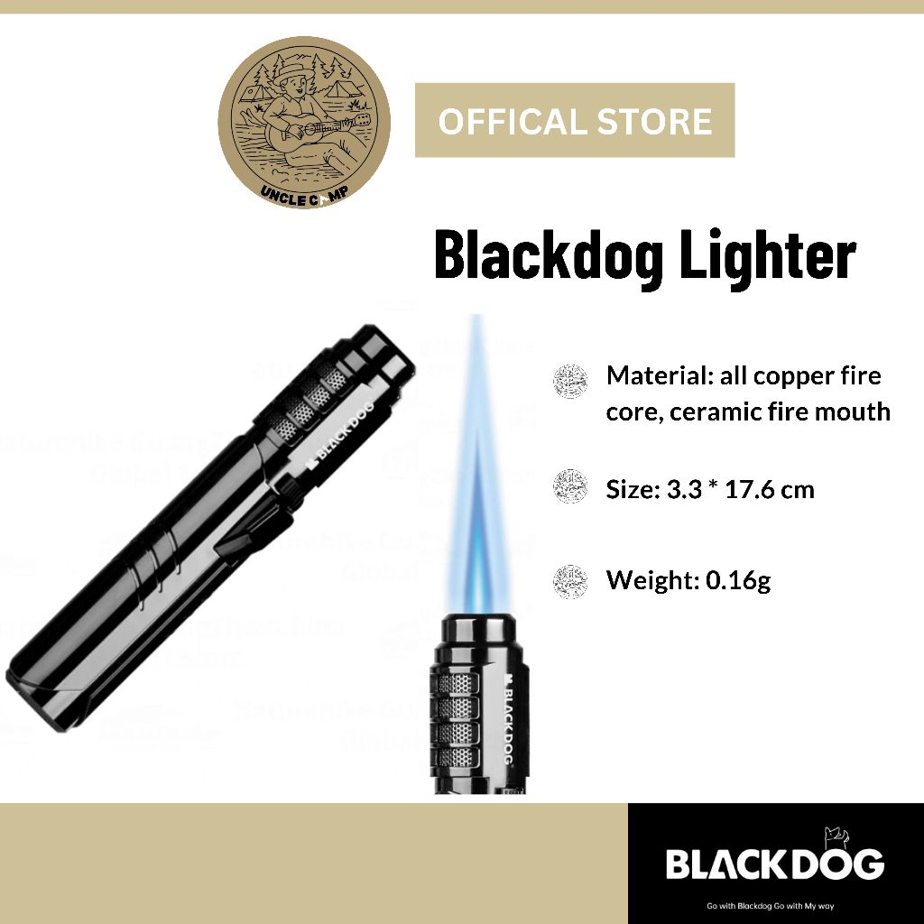 Blackdog Camping Gas Lighter 1400° Use Metal Outdoor Windproof Turbine Torch Jet Lighter Gun Outdoor