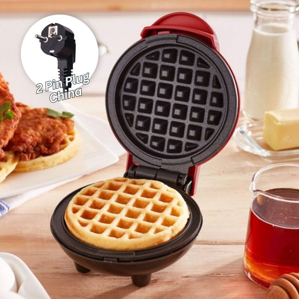 [UpgradedV2] Mini Waffle Maker Toaster Non-Stick Electric