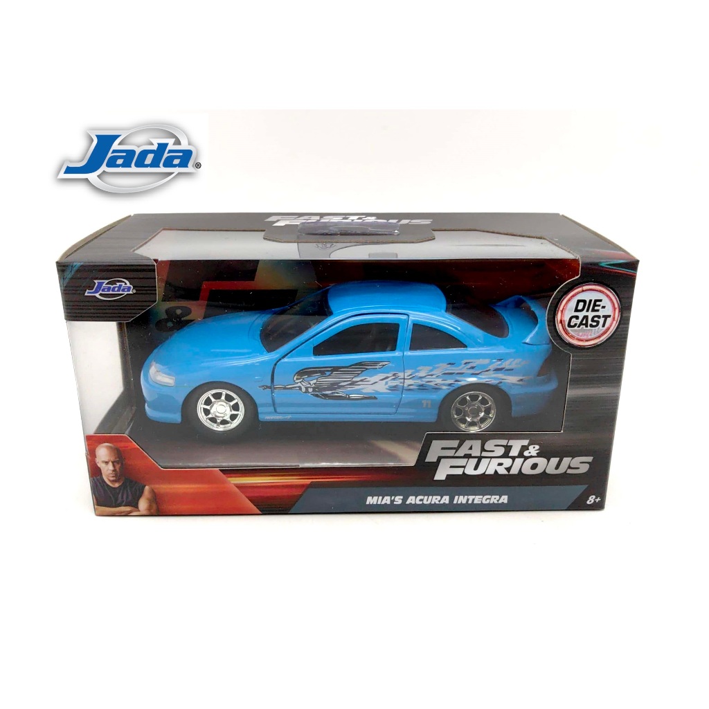 JADA 1:32 METAL DIE CAST FAST & FURIOUS MIA'S ACURA INTEGRA (BLUE) CAR MODEL COLLECTION 31029