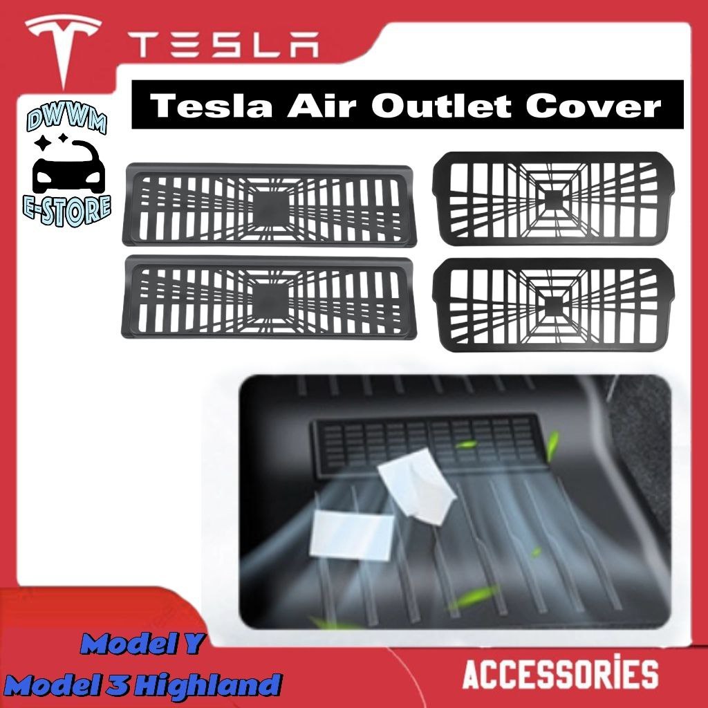 Tesla Model 3 Highland Model Y Air Outlet Protective Cover Car Vent Cover Anti-Blocking Air Dust Filter Accessories