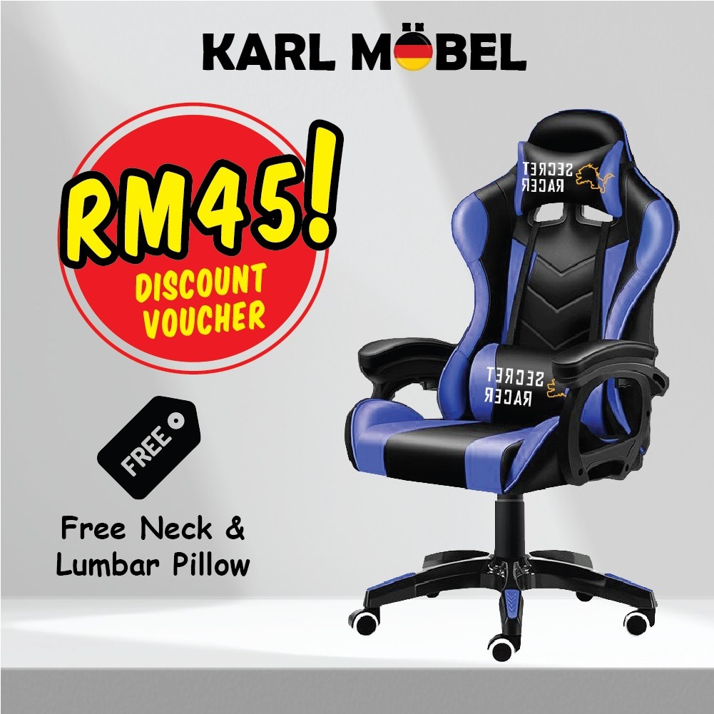 Gaming Chair Kerusi Gaming Racing Style Adjustable [Malaysia Seller Ready Stock]