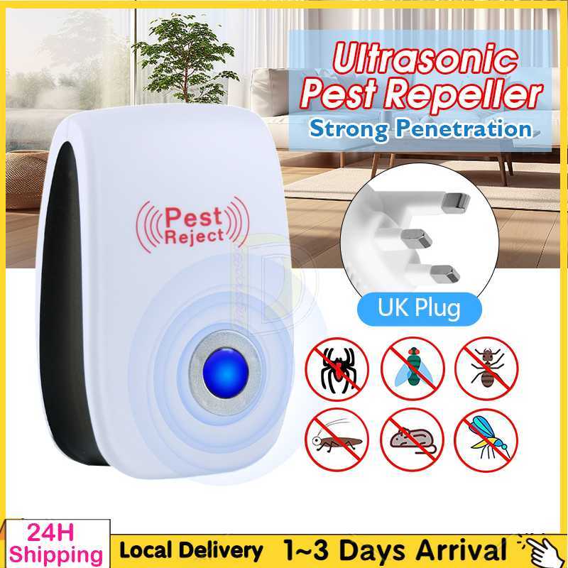Ultrasonic Pest Repellent Anti Mosquito Mouse Cockroach Electric Repeller Control Penghalau Serangga 超声波驱虫器