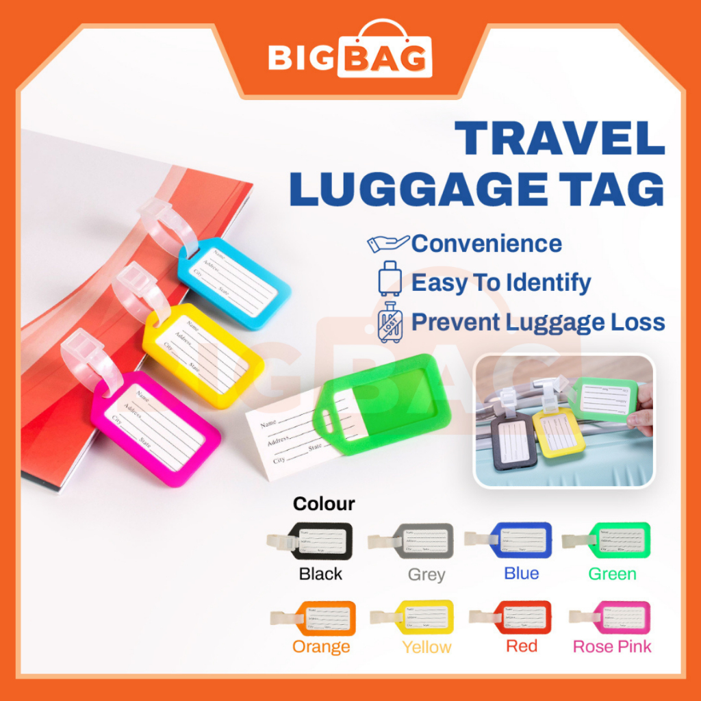 Luggage Tag Travel Bag Tag Luggage Accessories Tag Bag Tagging Name Tag Nama Bag Tagging Bag Baggage Tag Id Card Holder