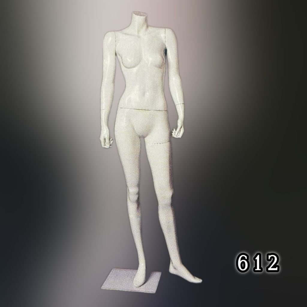 [Promotion] Fiberglass Female Lady Full Body High Quality Fashion Headless Mannequin White 612 with base