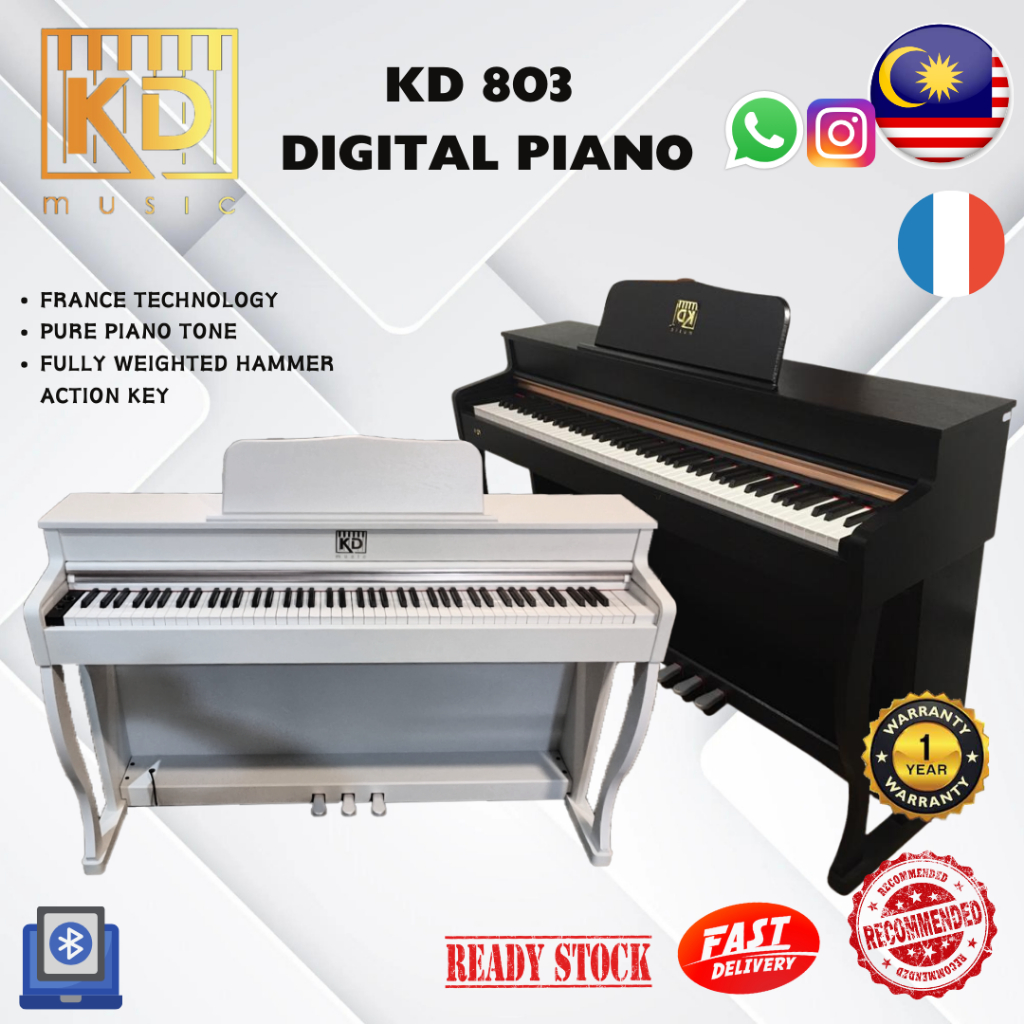 ☆EXAM GRADED☆ DIGITAL PIANO KD-803 PURE PIANO TUNE + FREE PIANO BENCH + FREE HEADPHONE