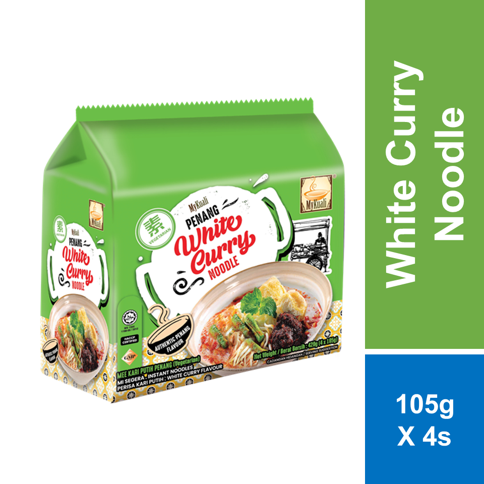 Mykuali Penang Noodle White Curry Vegetarian 105g X 4s