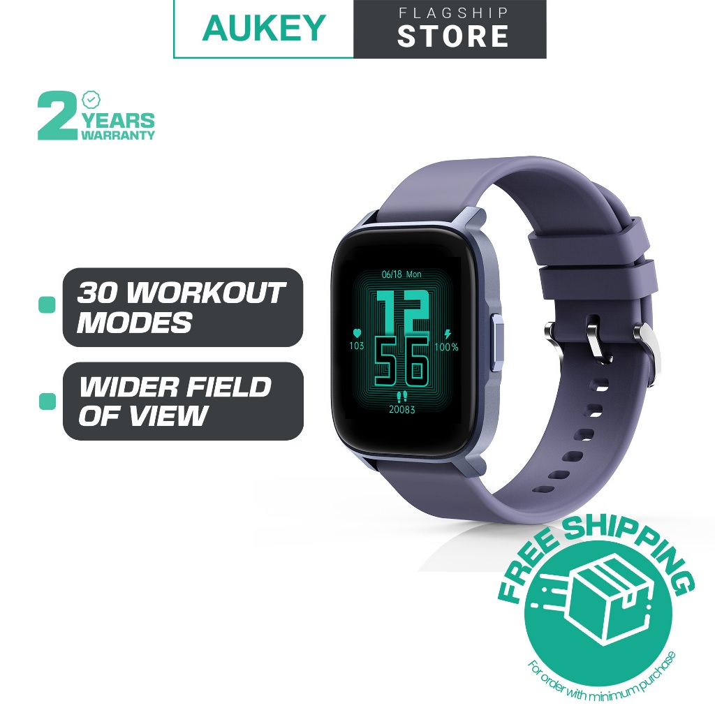 Aukey SW-1S Smart Watch 1S Fitness Tracker Water Resistance 30 sports mode Bluetooth call health monitoring