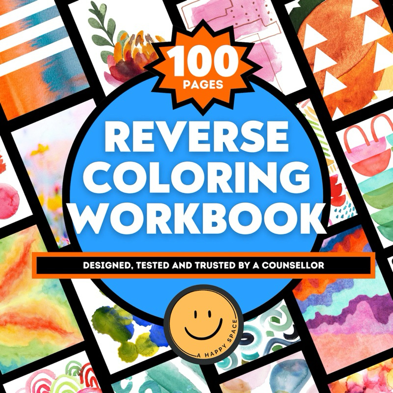 Reverse Coloring Art Therapy Resource Mindful Coping Tools Therapeutic Art Creative Intervention Expressive Therapy