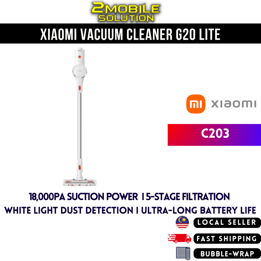 XIAOMI Handheld Vacuum Cleaner G20 Lite [18,000Pa Suction I White-Light Dust Detection Technology]