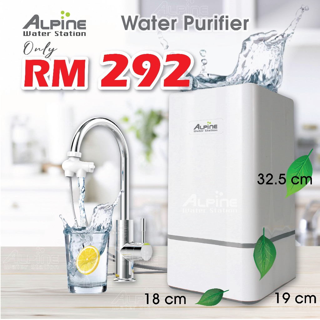 Indoor Household Kitchen Water Purifier with 4-STEPS Filter 滤水器 (NO Tools & Skills on Filter Cartridge Changing)