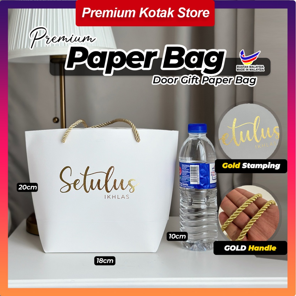YJL Premium Hand Bag-Shaped Paper bag Gift Bags for Wedding Doorgift Kahwin Kenduri event Goodies Bag custom HB-SI