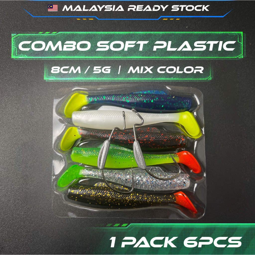 【MR.T】Umpan SP Zman Style 8cm (5pcs) – Soft Plastic Floating Lure Tahan Lasak Umpan Murah Haruan PB Casting Gewang