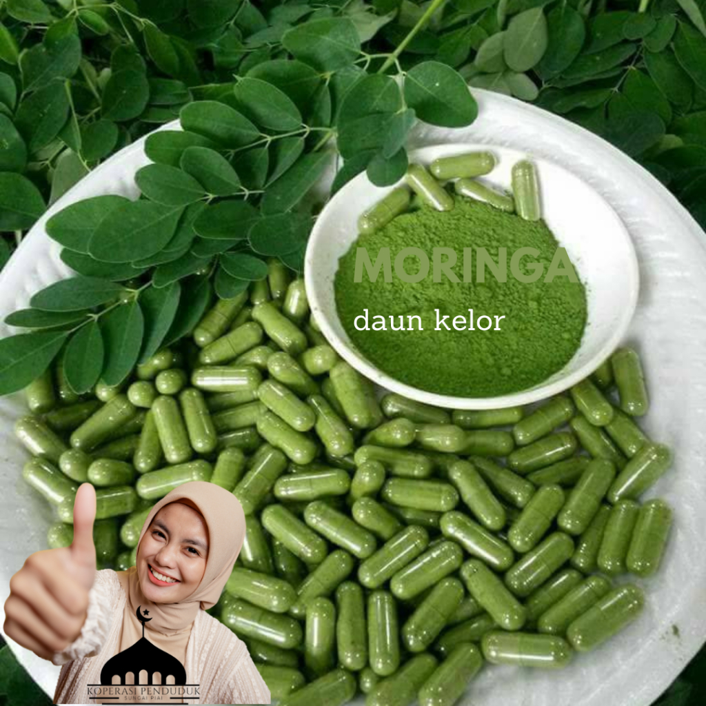 Moringa Capsule Daun Kelor 100% Asli Produk Orang Kampung HALAL
