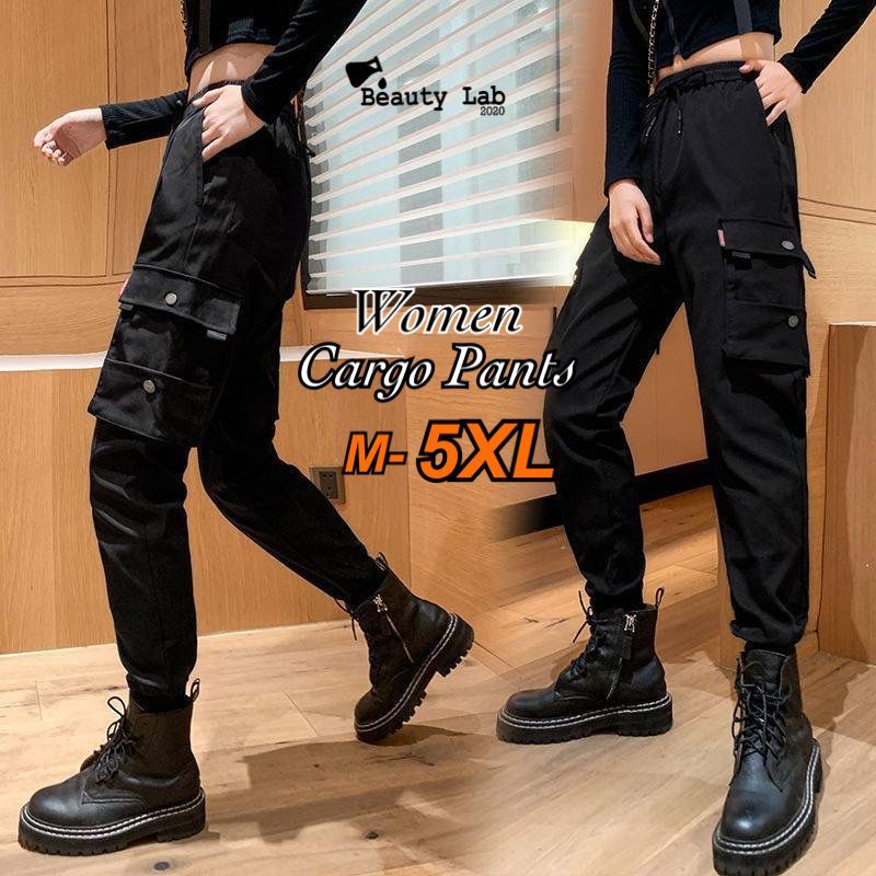 Cargo Pants Women Seluar Perempuan Long Pants Women Seluar Cargo Perempuan Wanita Kargo Seluar OOTD Panjang 女长裤工装裤