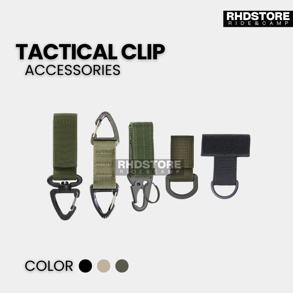 Tactical Clip EDC Velcro Belt Nylon Outdoor Camping Tactical Survival Military Molle Hook Carabiner Gear Bag