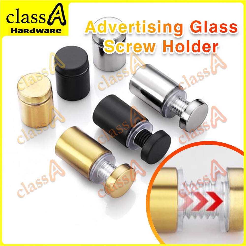 ClassAHW Advertising Signboard Screw Holder Stainless Steel Glass Spacer Holder Wall Mount Standoff Screw(SOLD BY PIECE)