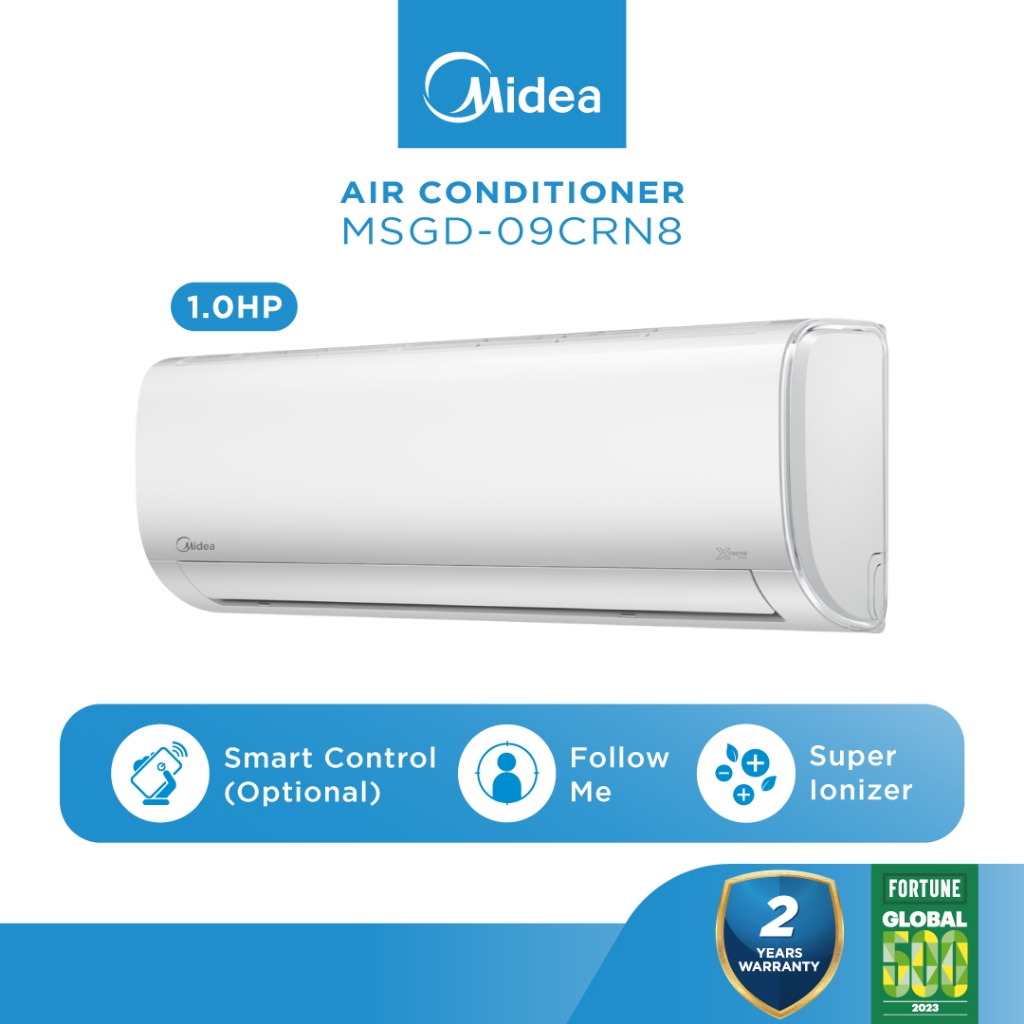 Midea ( MSGD-09CRN8 / MSGD-12CRN8 / MSGD-18CRN8 / MSGD-24CRN8 ) Xtreme Dura R32 Non-Inverter Air Conditioner / Aircond