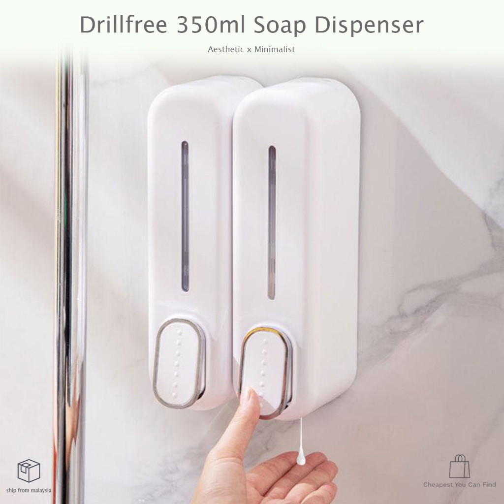 CYCF Minimalist Style Wall Soap & Sanitizer 350ml Dispenser /Bekas Sabun Tekan Bilik Air