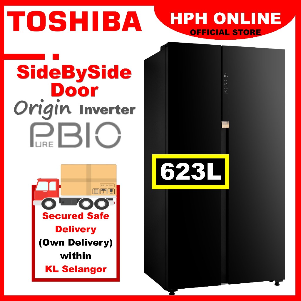 TOSHIBA (623L/620L/530L) Side By Side Fridge Refrigerator GR-RS682WE GR-RS780WI GR-RS696WI GR-RS600WI冰箱 Peti Sejuk 双开门冰箱