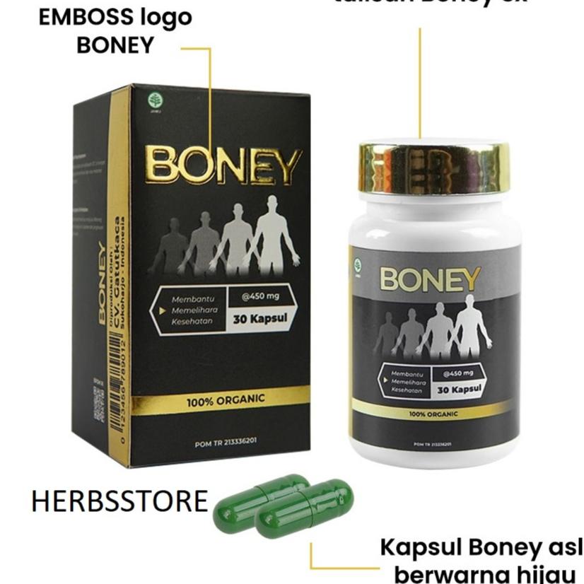 Boney Peninggi badan Capsule Ready Malaysia 30 Kapsul Kapsul Hijau Original 100% Terbaik