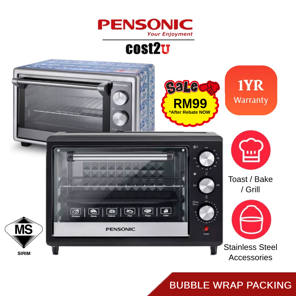 [ ] Pensonic Electric Oven (25L~35L) PEO-2007X PEO-2511 PEO-3511 Grill Oven Toaster Roaster Ketuhar Murah 电烤箱