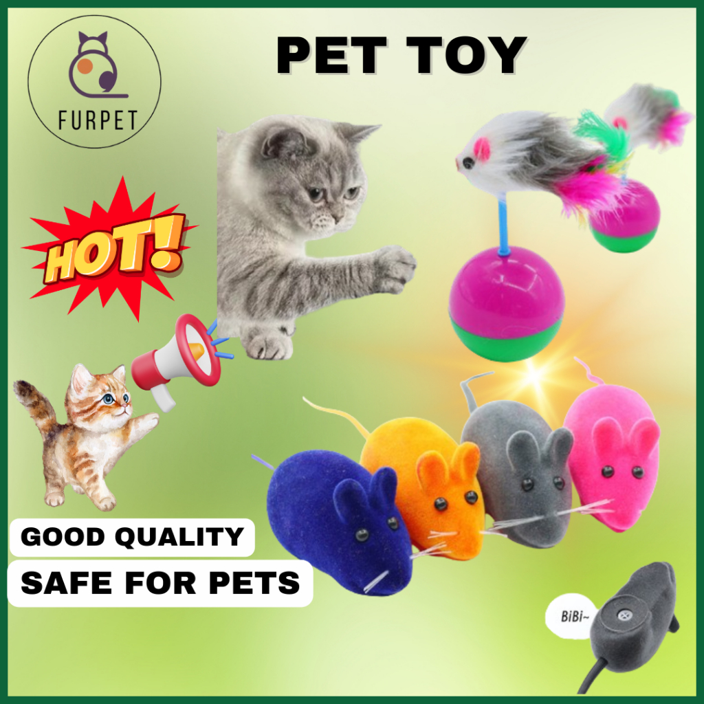 FURPET Cat Toy Permainan Kucing Kucing Murah Mouse Toy Ball Pet Tease Toy Puppy Toy Kucing Mainan Bola 猫玩具