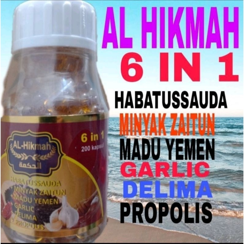 AL HIKMAH 6 in 1 ( Habatussauda + minyak Zaitun + Madu yemen +Garlic +Delima(kedai Sri petaling)