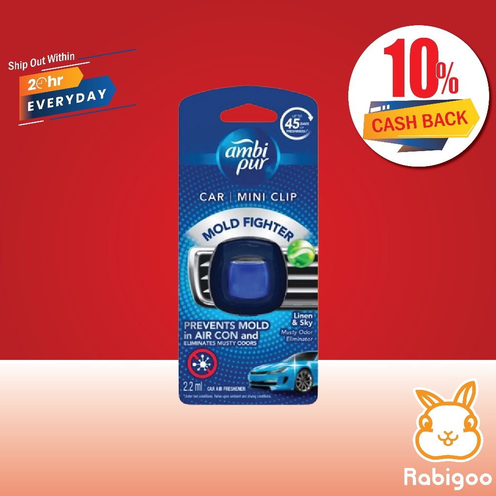 [CASHBACK 10%] Ambi Pur Car Mini Vent Clips 2ml /2.2ML/pewangi kereta/car perfume